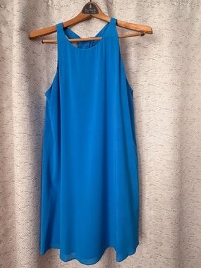 Alice + Olivia Vibrant Turquoise Halter Top